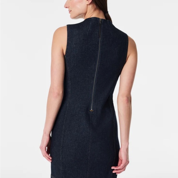 Denim Seamed Shift Dress ✨brand new - Picture 4 of 8